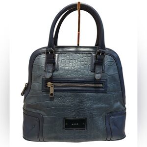 L.A.M.B. By Gwen Stefani Vintage Hemingford Satchel in Riviera Blue Leather